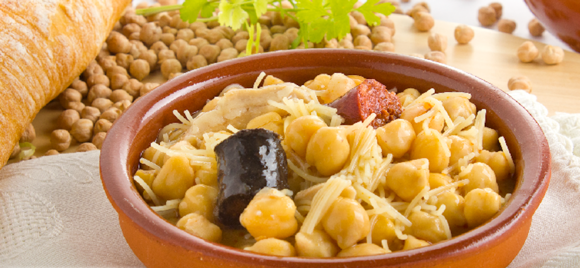 Cocido madrileño con fideos