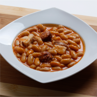JUDIAS CON CHORIZO SEDA